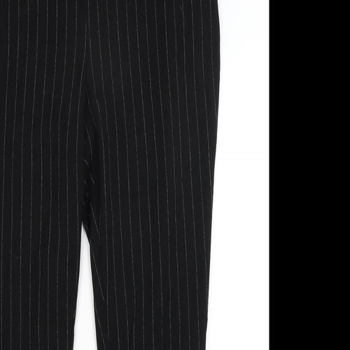 Very Womens Black Striped  Dress Pants Trousers Size 14 L26 in