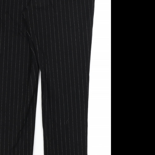 Very Womens Black Striped  Dress Pants Trousers Size 14 L26 in