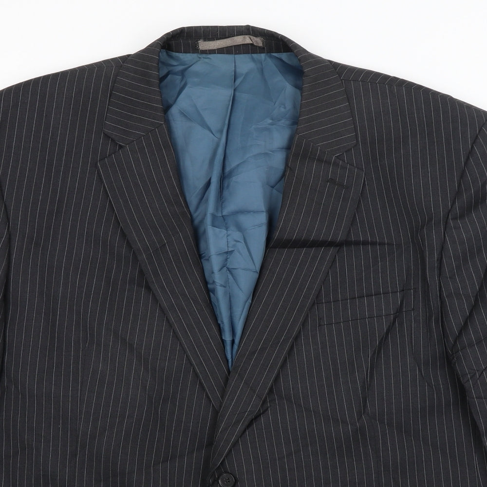 Centaur Mens Grey Striped  Jacket Blazer Size 2XL