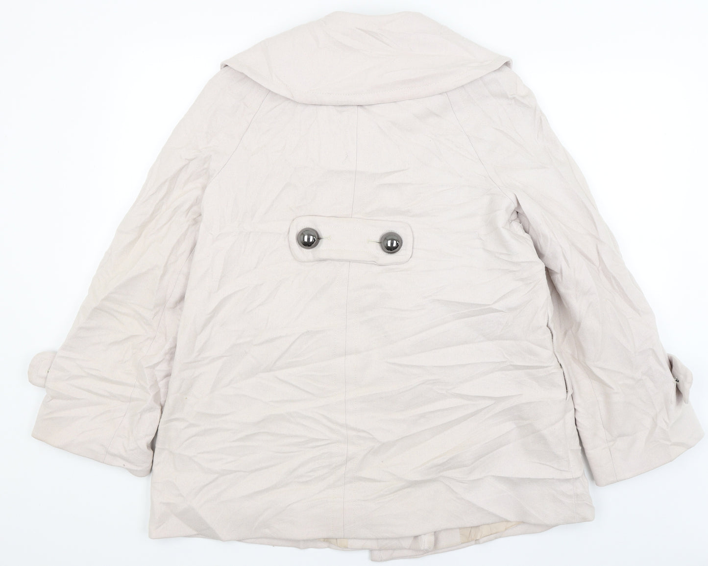 French Connection Womens Ivory   Overcoat Coat Size 8