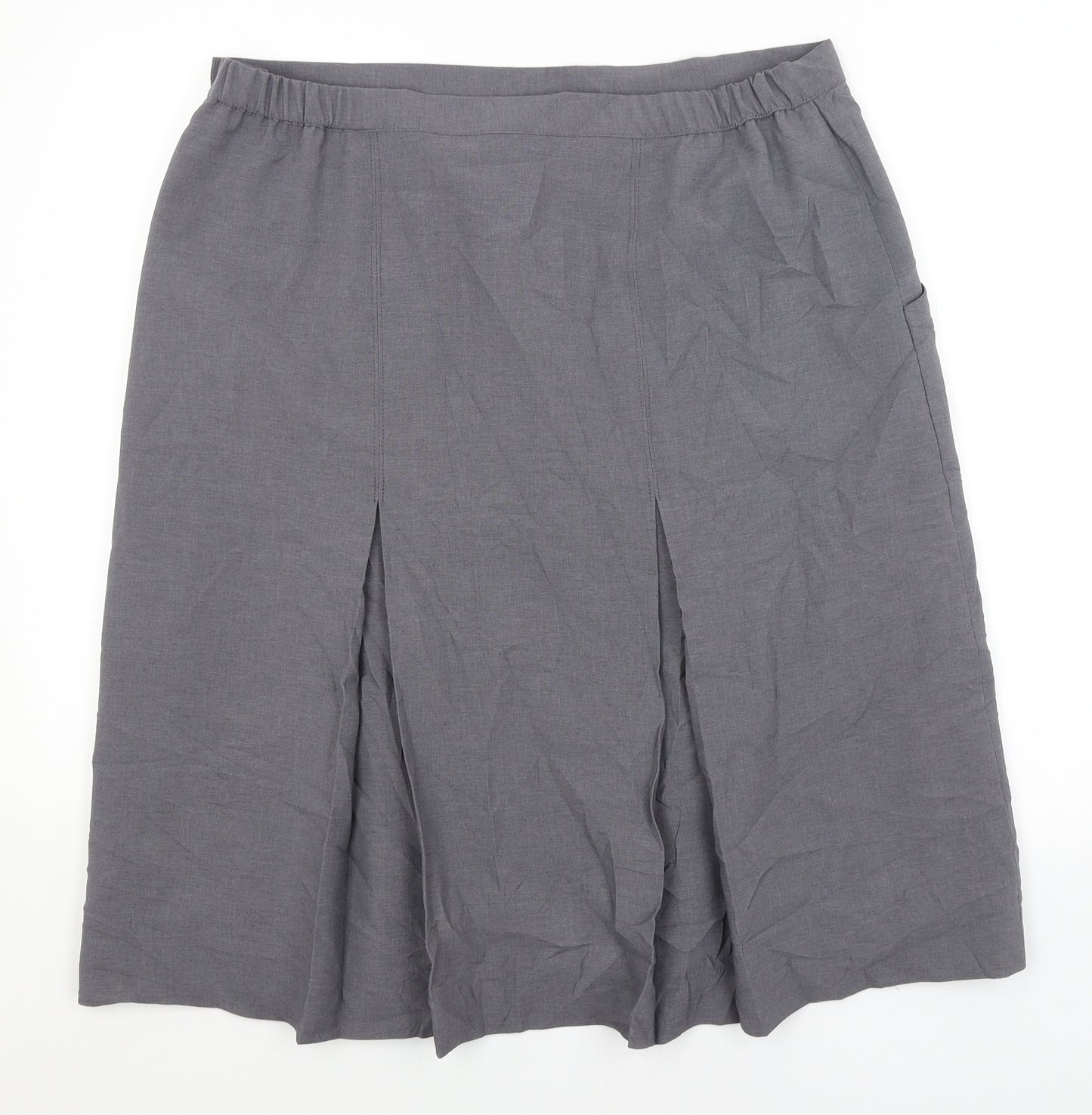 Cathedral Womens Grey   Pleated Skirt Size 22