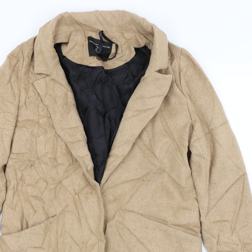 Dorothy Perkins Womens Beige   Overcoat Coat Size 8