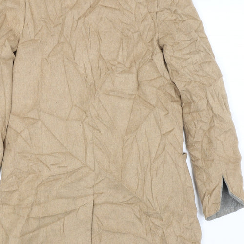 Dorothy Perkins Womens Beige   Overcoat Coat Size 8