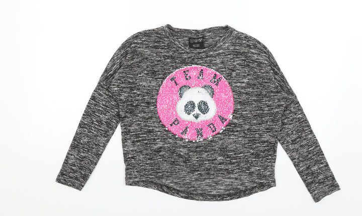 Young Dimension Girls Grey   Pullover Jumper Size 7-8 Years  - Team Panda