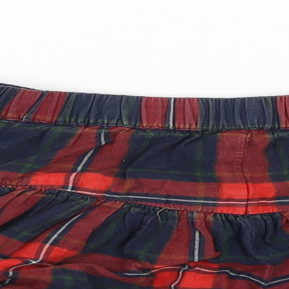 NEXT Girls Red Plaid  Hot Pants Shorts Size 6 Years
