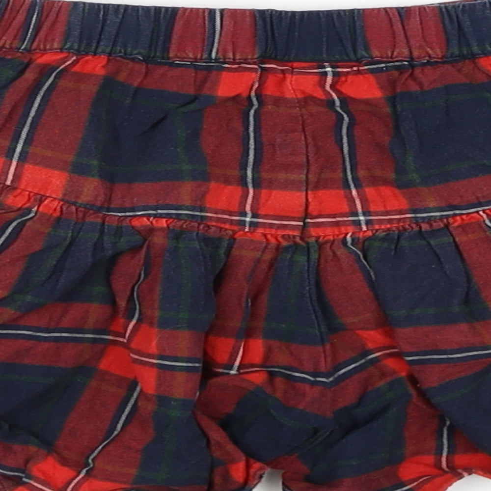 NEXT Girls Red Plaid  Hot Pants Shorts Size 6 Years