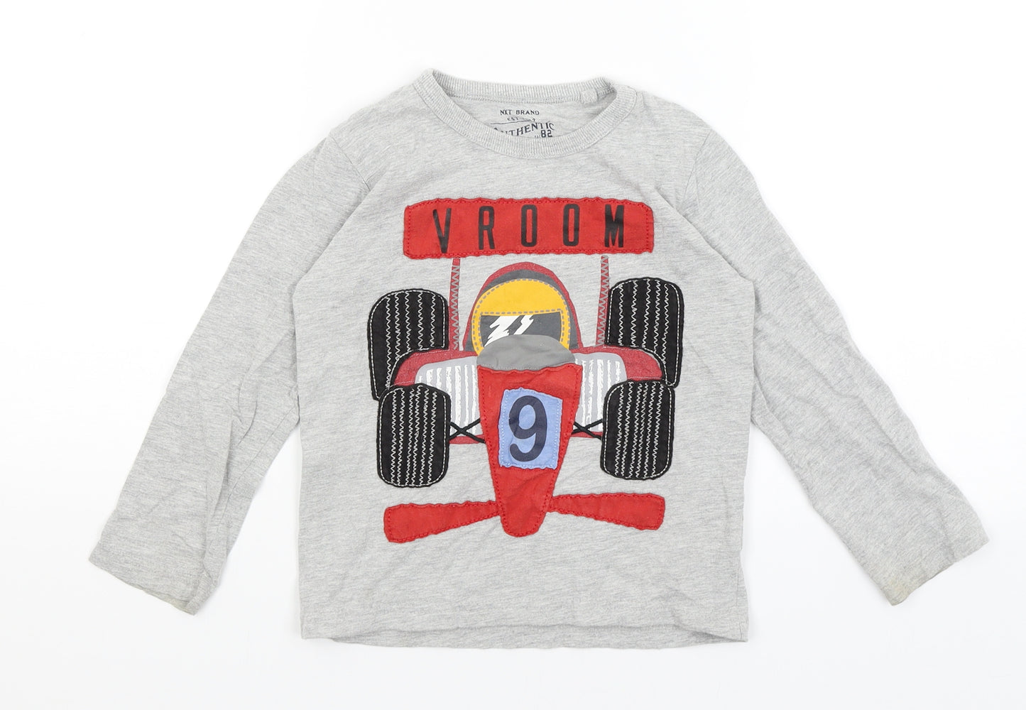 NEXT Boys Green   Basic T-Shirt Size 4-5 Years  - F1 Race Car
