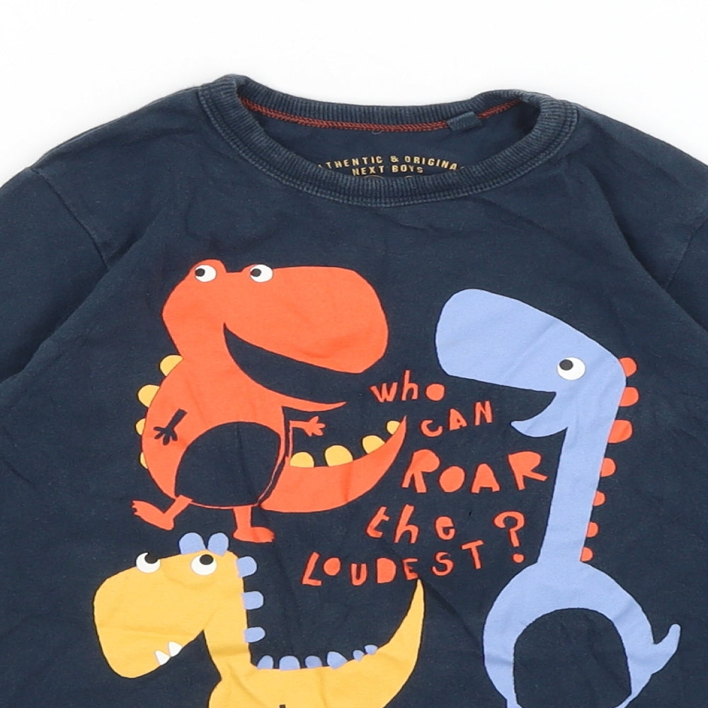 NEXT Boys Blue   Basic T-Shirt Size 4-5 Years  - Dinosaurs