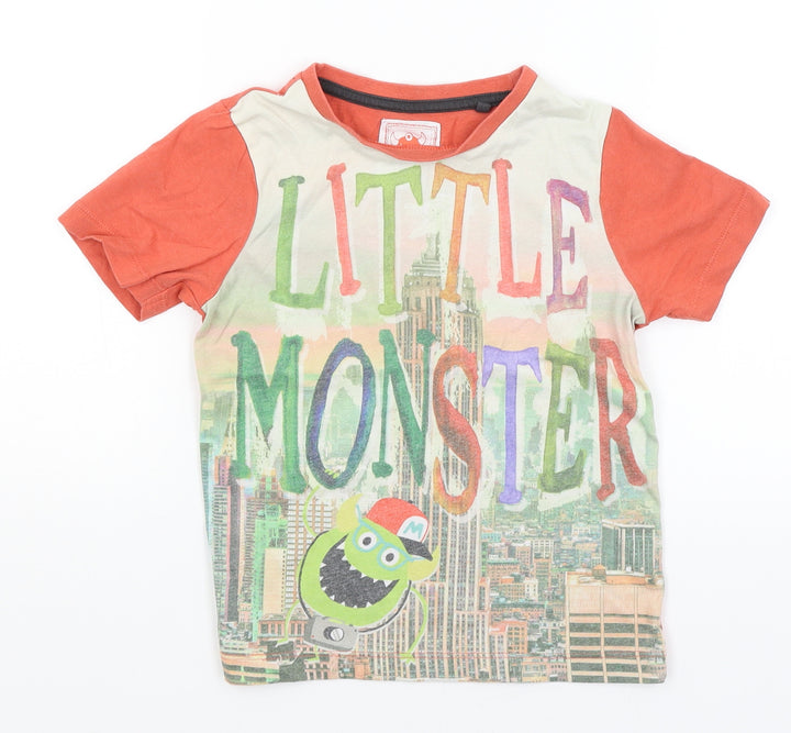 TU Boys Orange Basic T-Shirt Size 3-4 Years - Little Monster