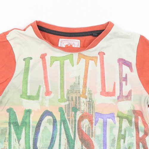 TU Boys Orange   Basic T-Shirt Size 3-4 Years  - Little Monster