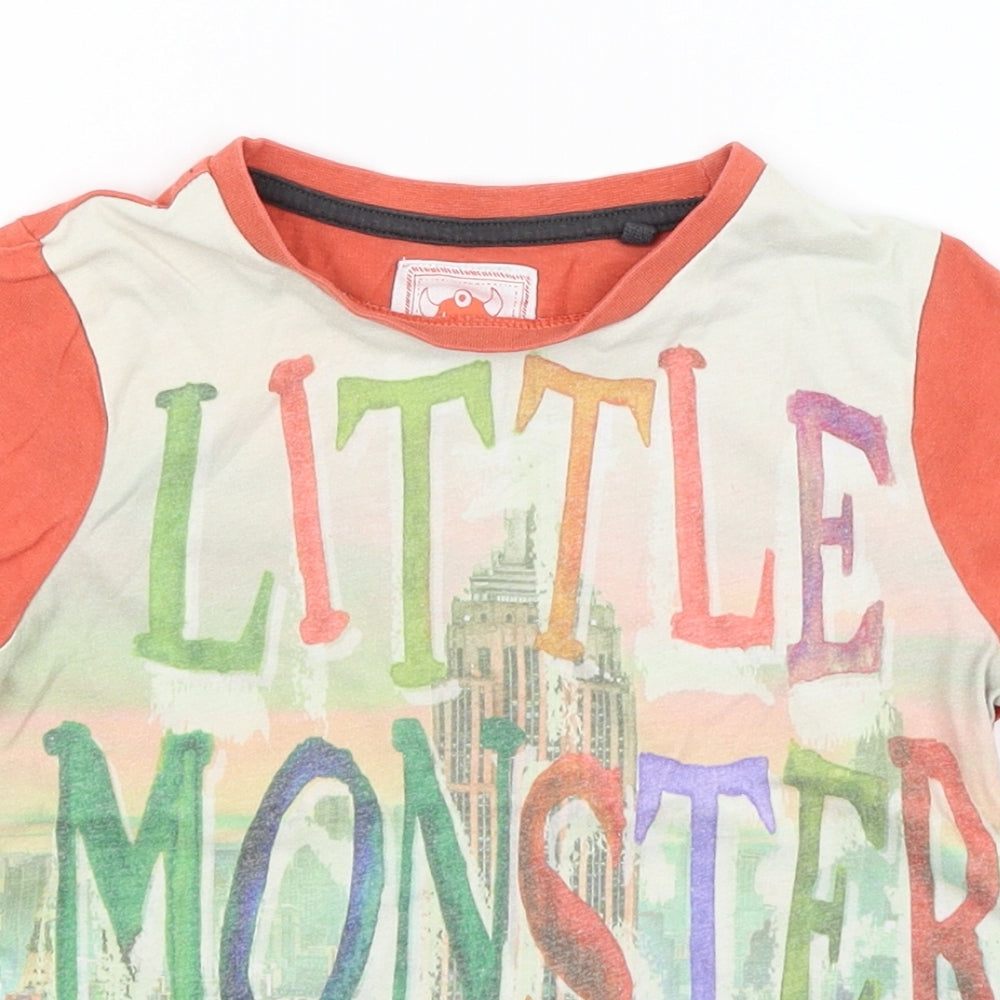 TU Boys Orange   Basic T-Shirt Size 3-4 Years  - Little Monster