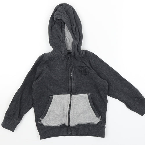 TU Boys Grey   Full Zip Hoodie Size 4 Years