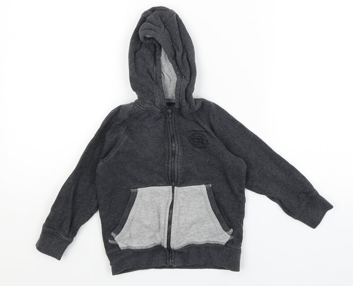 TU Boys Grey Full Zip Hoodie Size 4 Years
