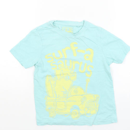 TU Boys Blue   Basic T-Shirt Size 3-4 Years  - Surf-A-Saurus