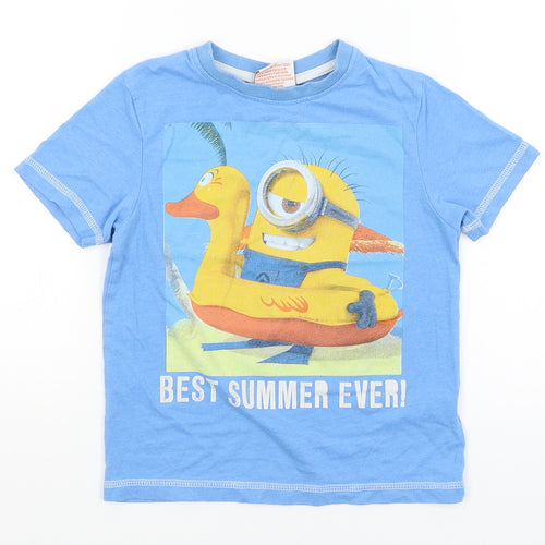 Despicable Me Boys Blue   Basic T-Shirt Size 3-4 Years  - Best Summer Ever!