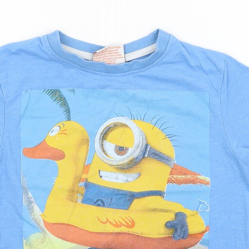 Despicable Me Boys Blue   Basic T-Shirt Size 3-4 Years  - Best Summer Ever!