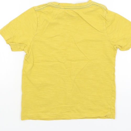 TU Boys Yellow   Basic T-Shirt Size 3-4 Years  - Safari