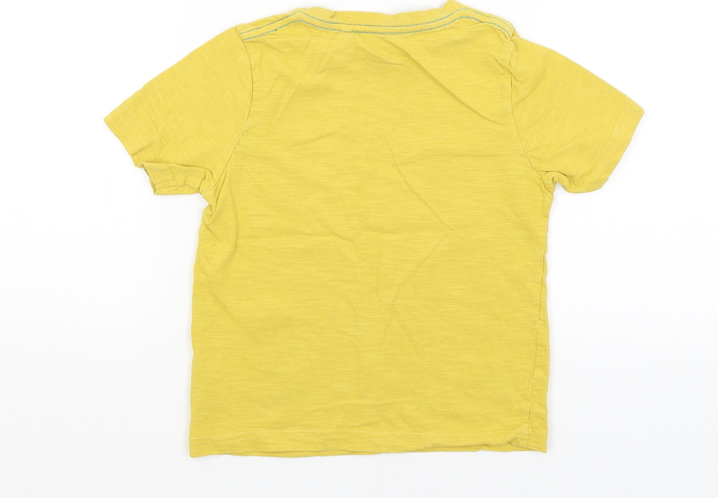 TU Boys Yellow   Basic T-Shirt Size 3-4 Years  - Safari