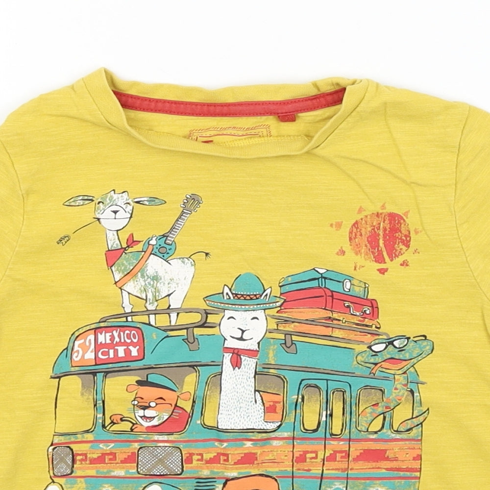TU Boys Yellow   Basic T-Shirt Size 3-4 Years  - Safari