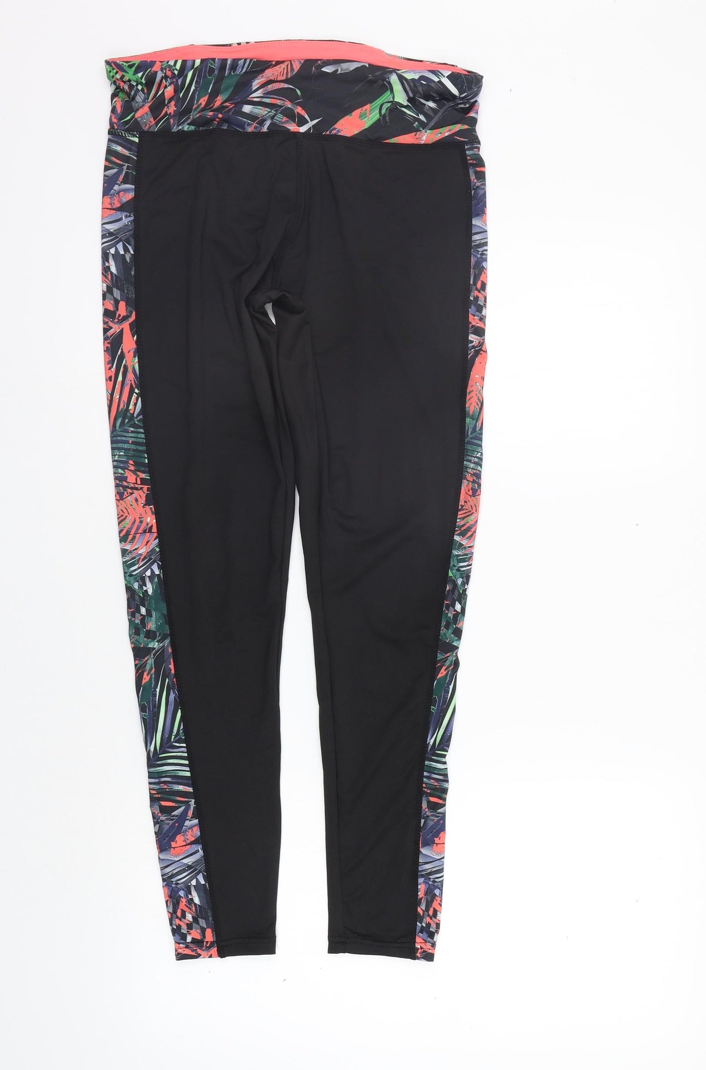 Atmosphere Womens Black Floral  Jegging Leggings Size 12 L25 in - Elastic Waist Band