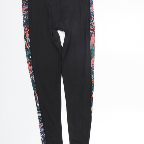 Atmosphere Womens Black Floral  Jegging Leggings Size 12 L25 in - Elastic Waist Band