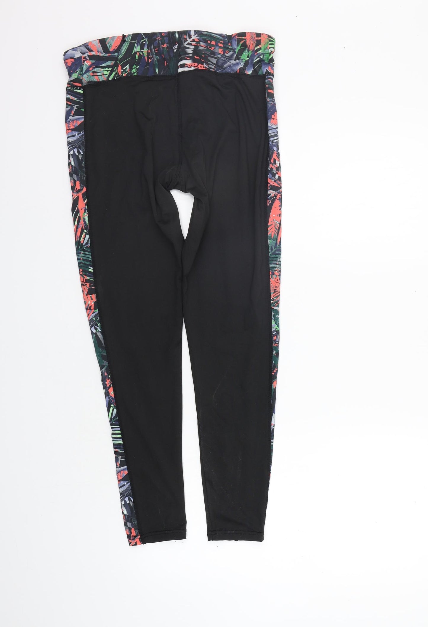 Atmosphere Womens Black Floral  Jegging Leggings Size 12 L25 in - Elastic Waist Band