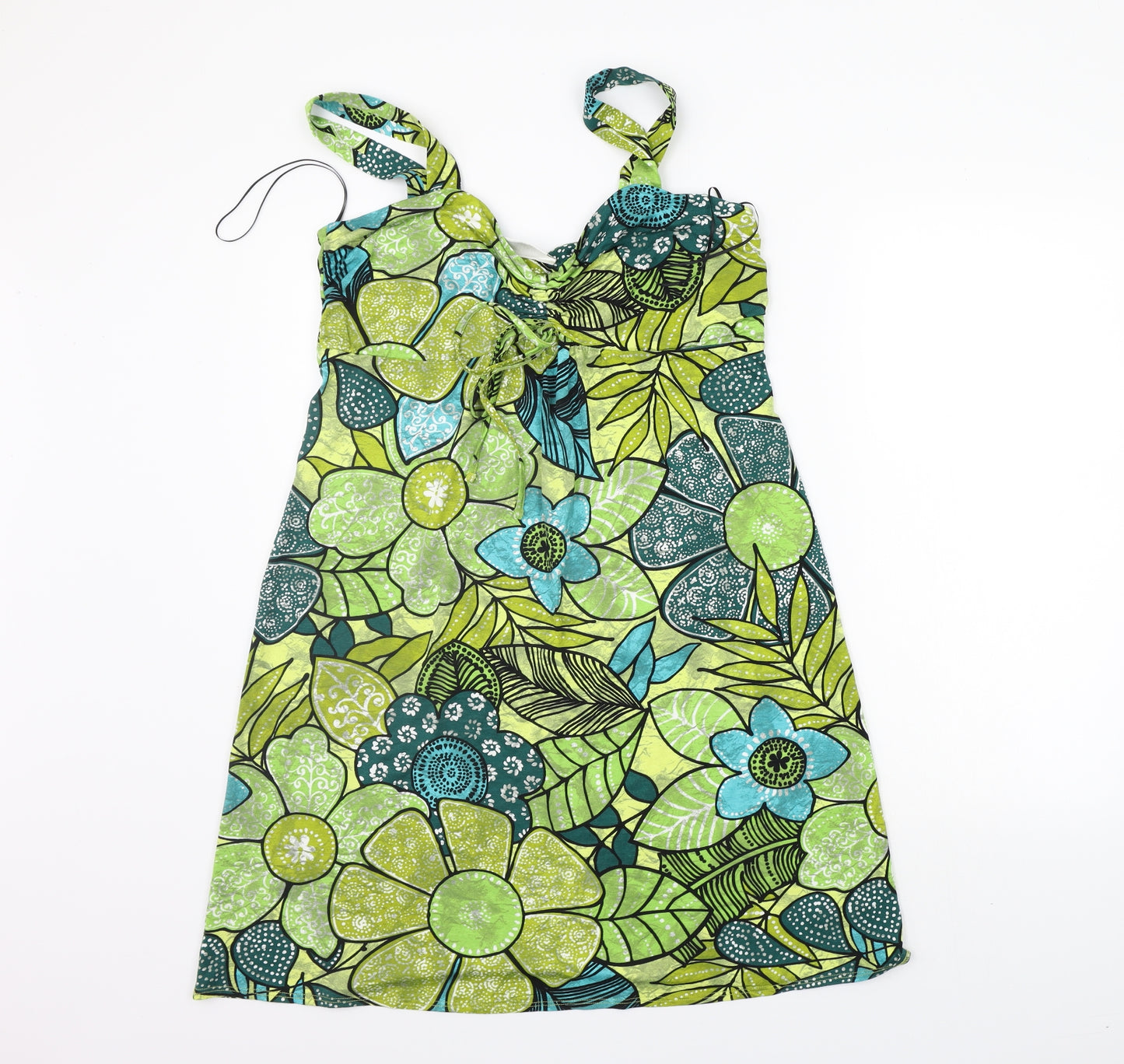 Wallis Womens Yellow Geometric  A-Line  Size 14