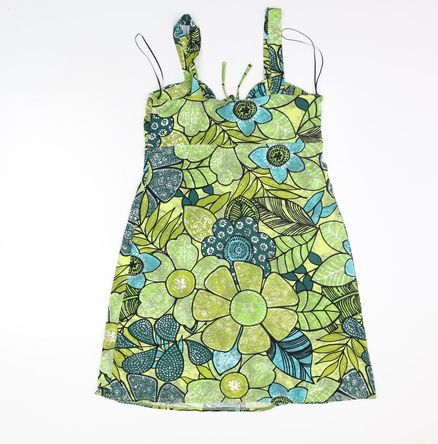 Wallis Womens Yellow Geometric  A-Line  Size 14