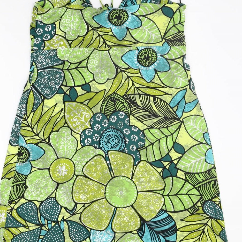 Wallis Womens Yellow Geometric  A-Line  Size 14