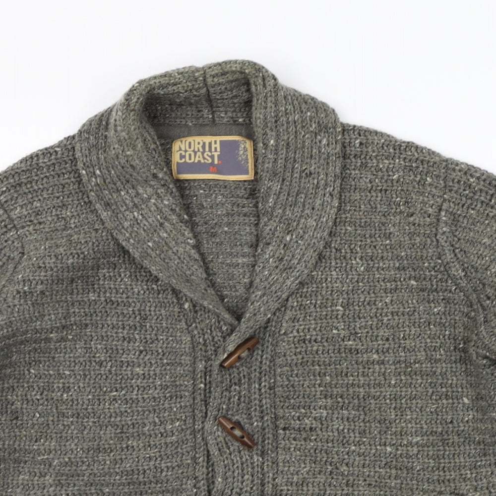NORTH COAST Mens Grey   Cardigan Jumper Size M