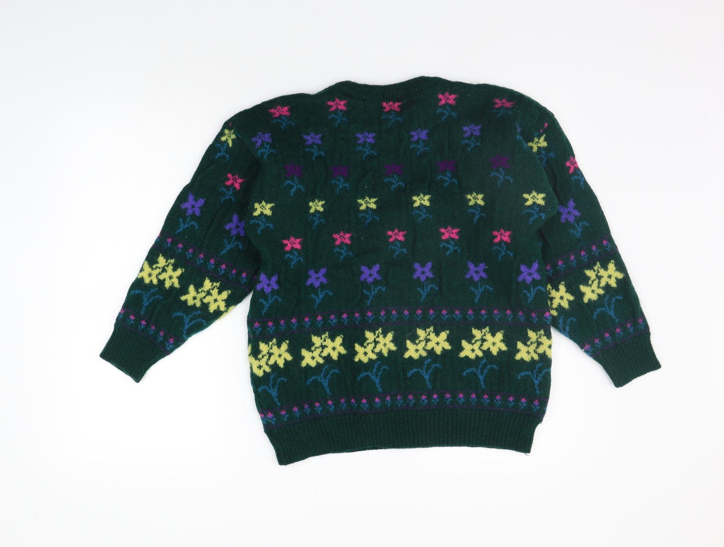 Portwest Womens Green Geometric  Pullover Jumper Size M