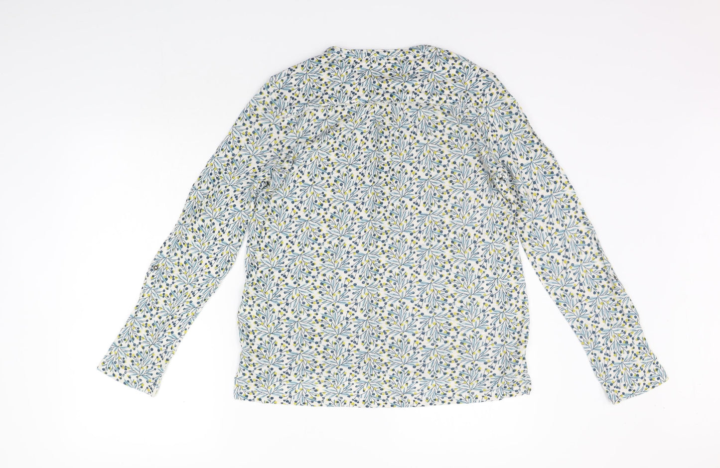 White Stuff Womens White Floral  Pullover Jumper Size 10