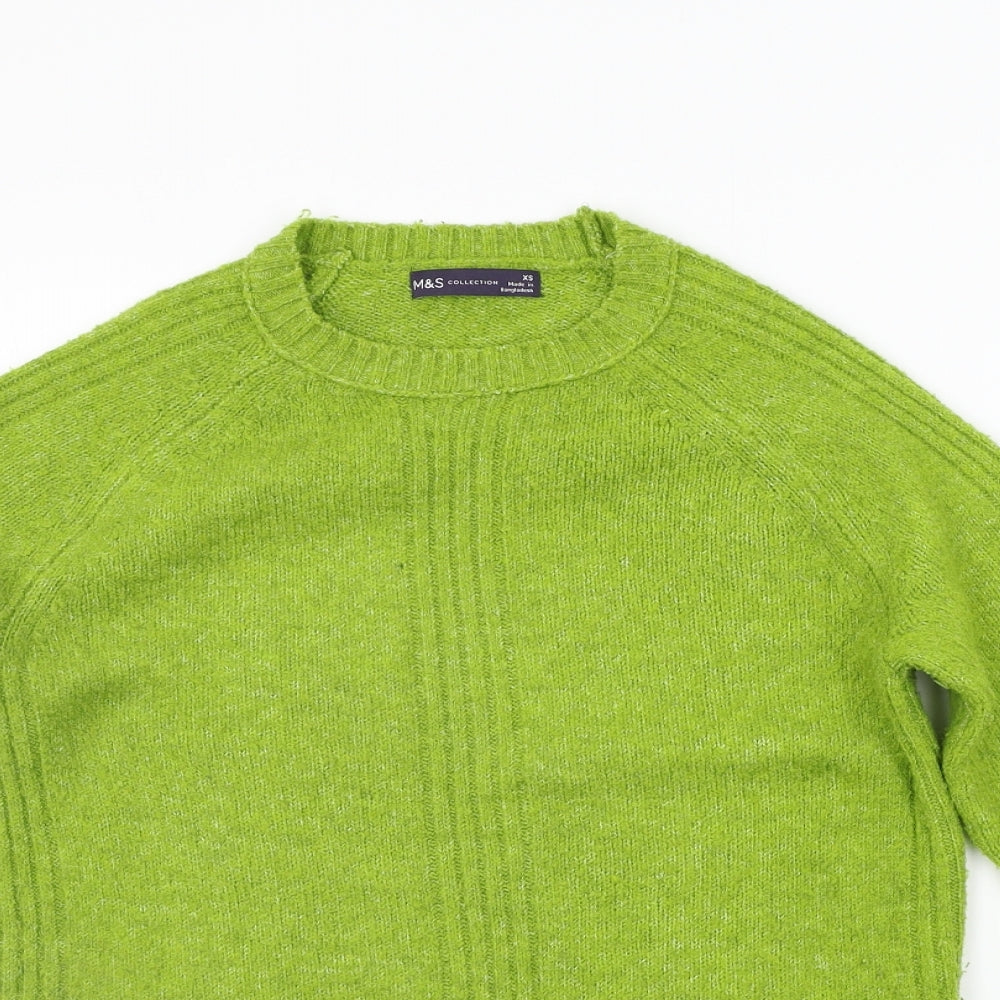 Marks and Spencer Womens Green   Pullover Jumper Size XS