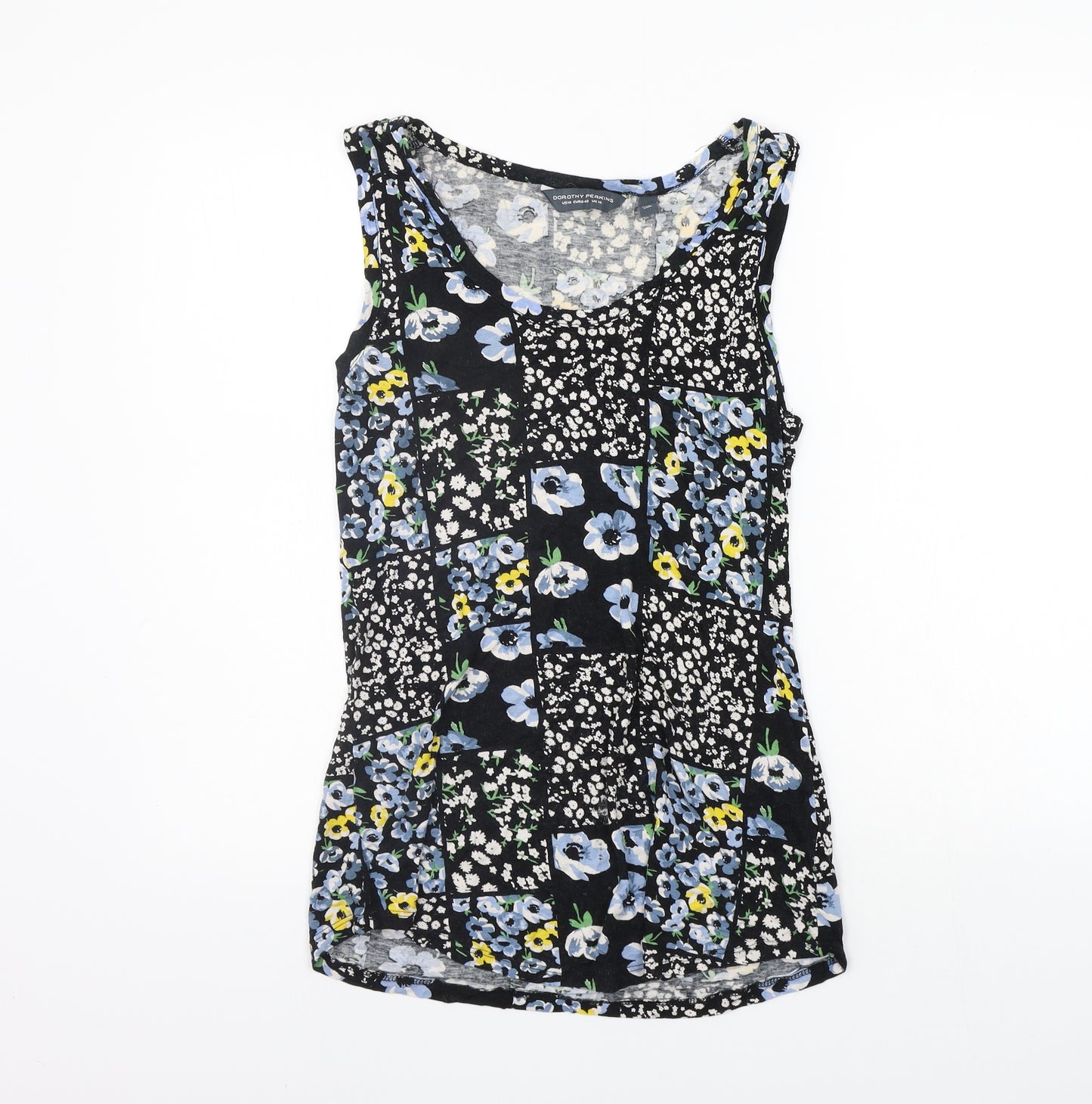 Dorothy Perkins Womens Black Floral  Basic Tank Size 14