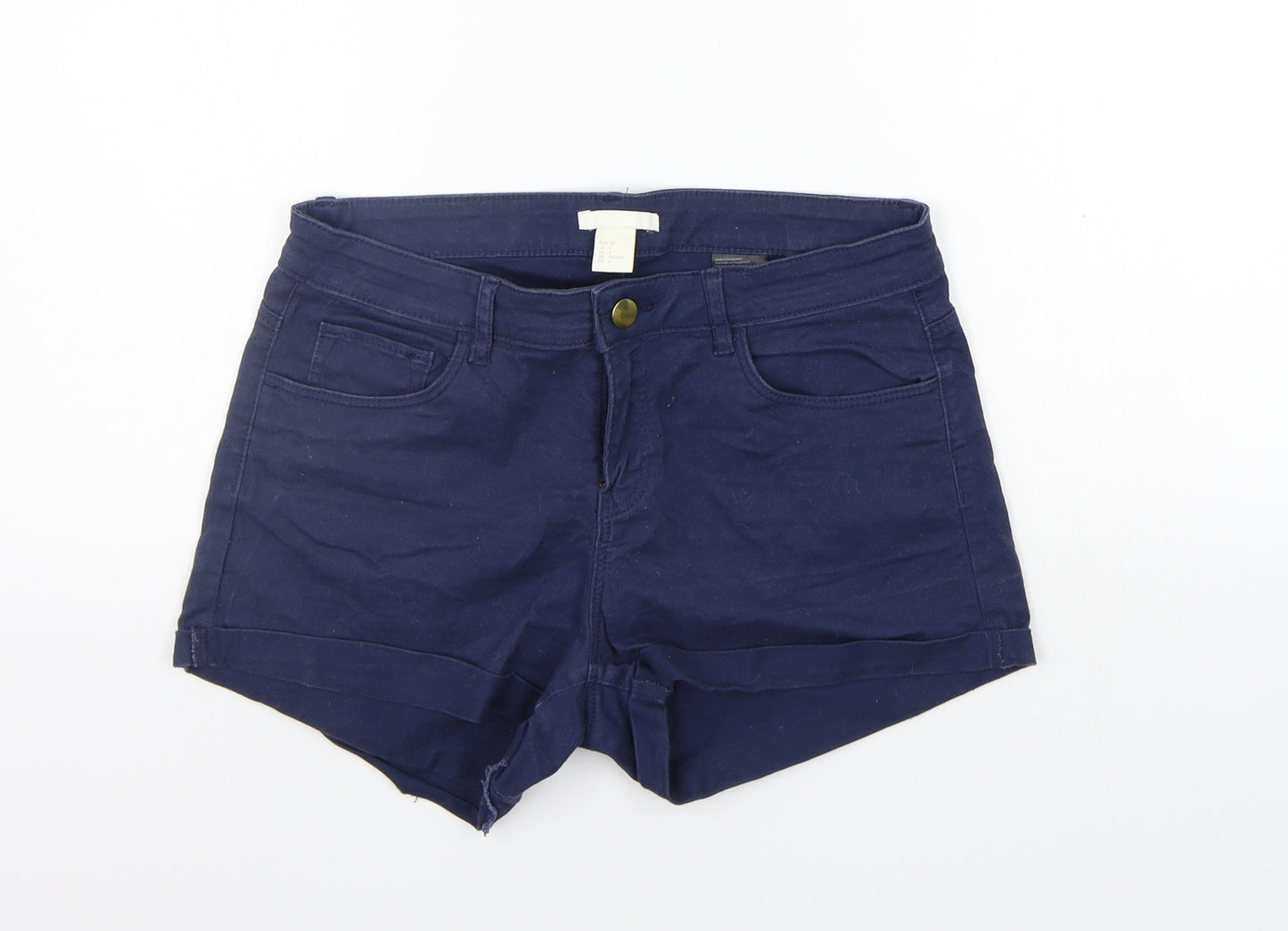 H&M Womens Blue   Chino Shorts Size 8