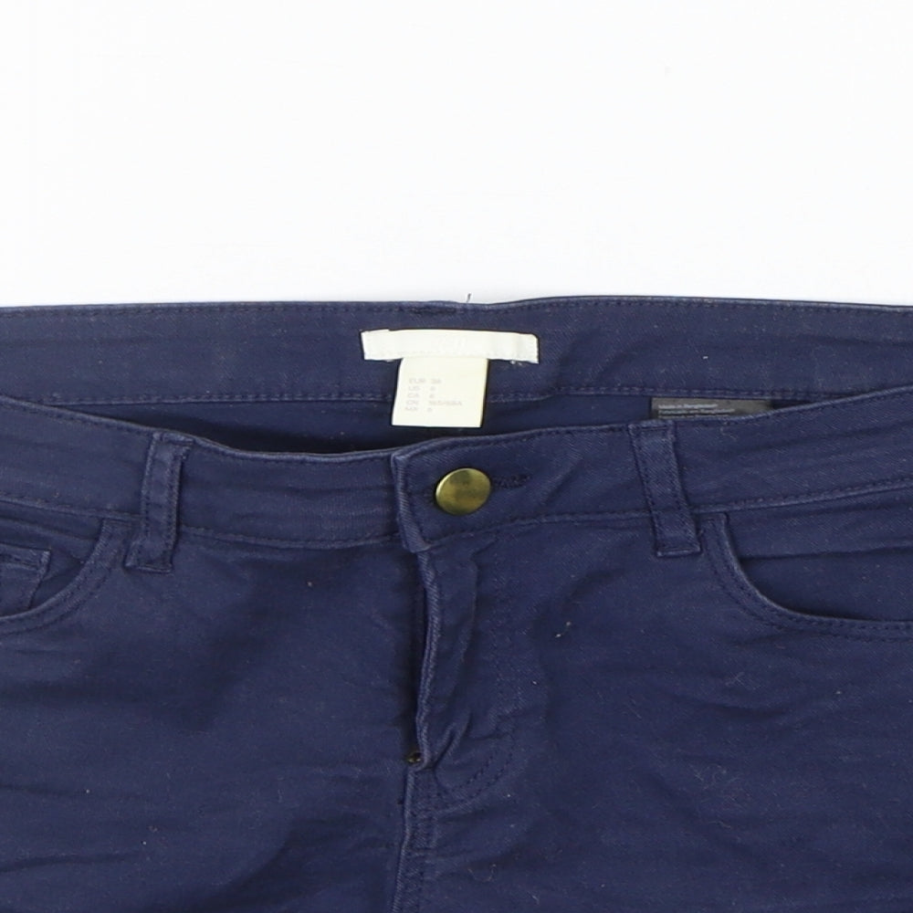 H&M Womens Blue   Chino Shorts Size 8