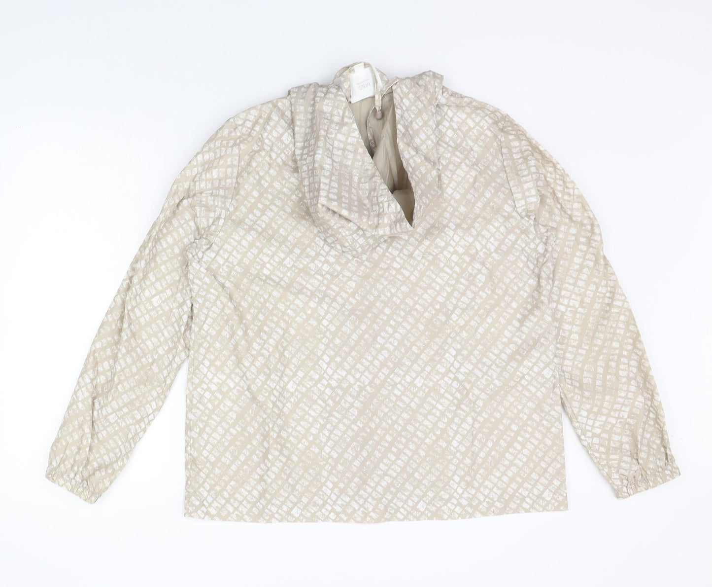 Marks and Spencer Womens Beige Geometric  Jacket Coat Size M