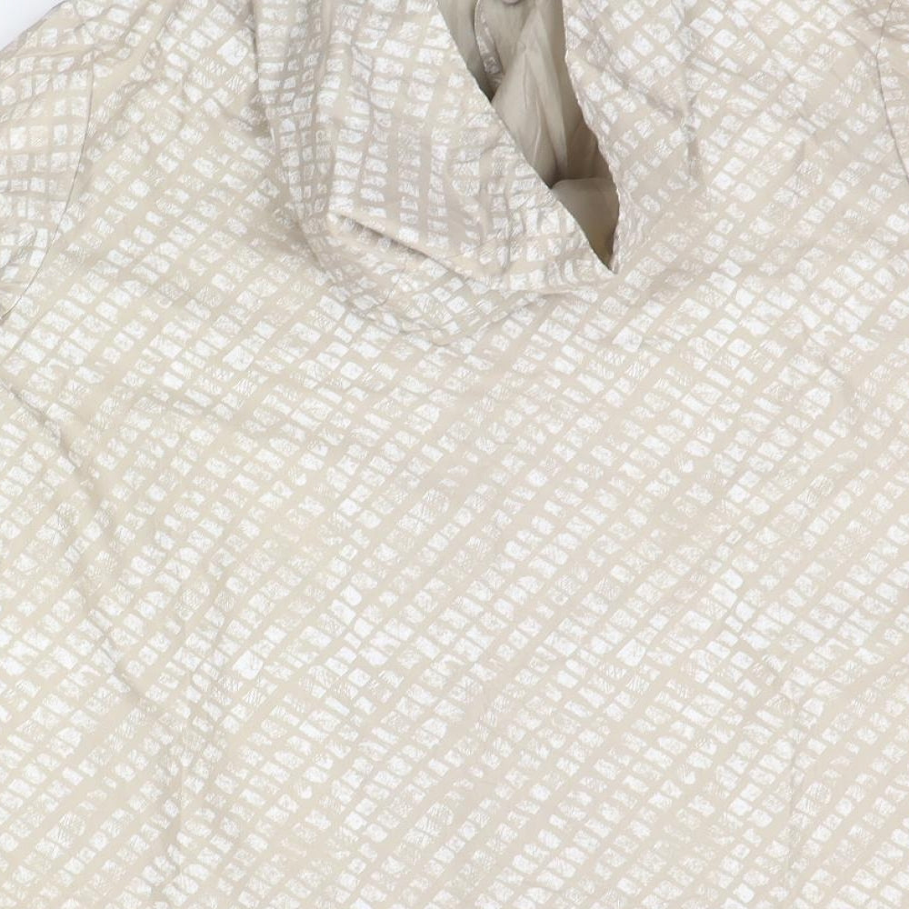 Marks and Spencer Womens Beige Geometric  Jacket Coat Size M