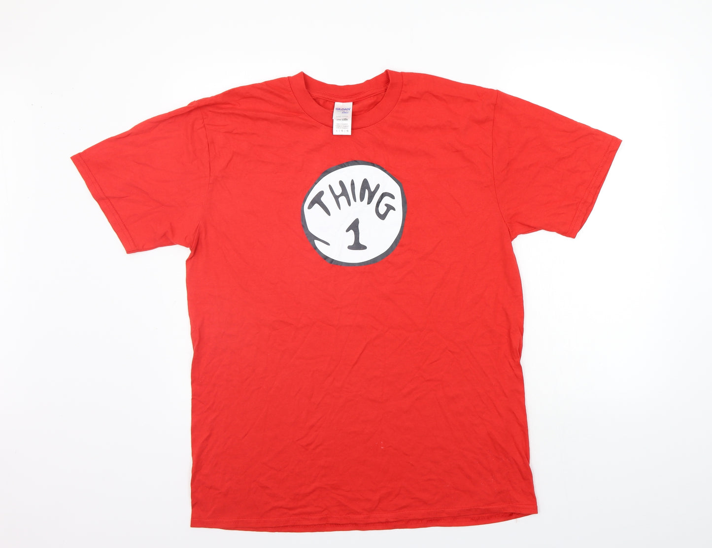 Gildan Womens Red   Basic T-Shirt Size L  - thing 1