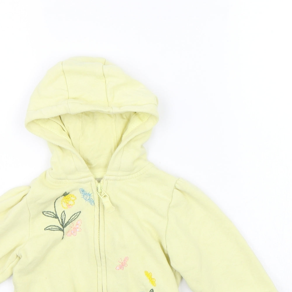 NEXT Girls Yellow   Full Zip Jumper Size 12-18 Months