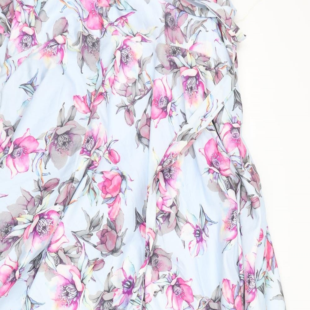 Samya Womens Blue Floral  A-Line  Size 26