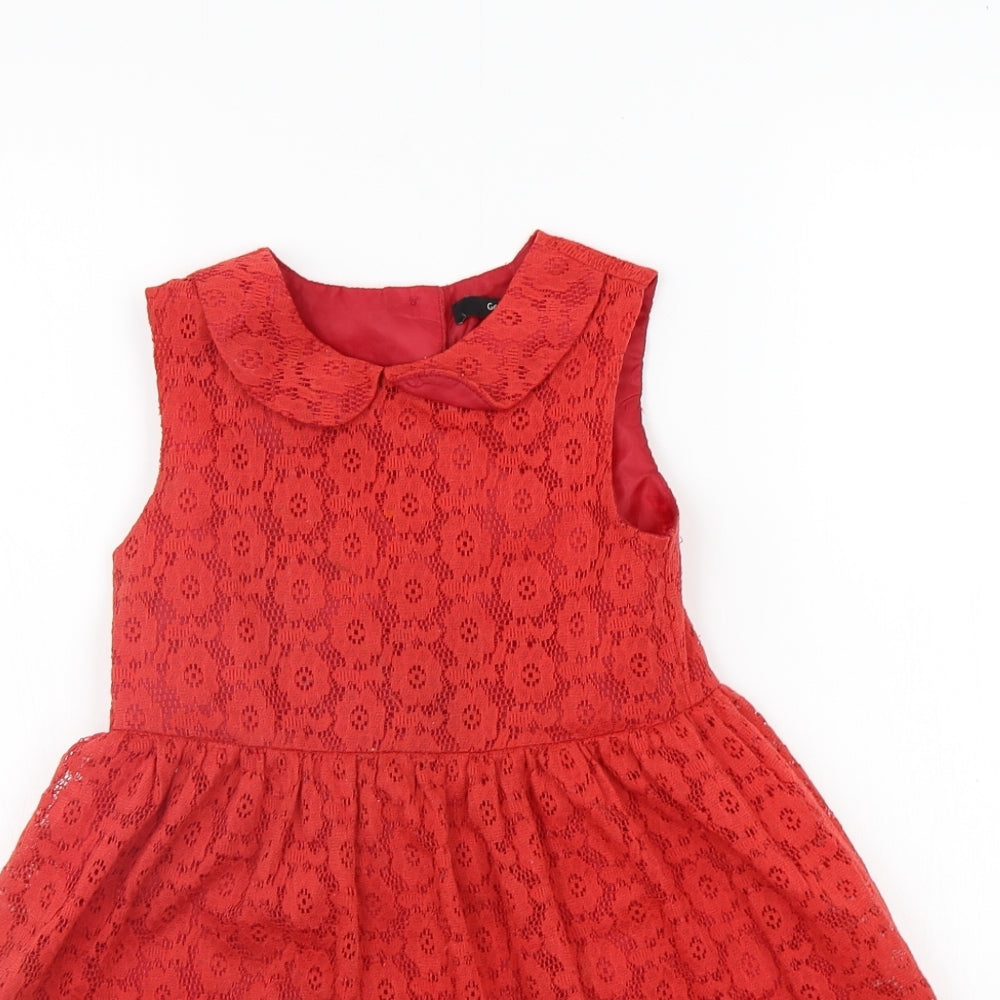 George Girls Red   A-Line  Size 5-6 Years