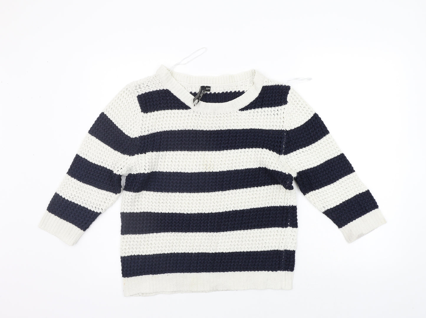 INTUITION  Womens Blue Striped  Pullover Jumper Size 12