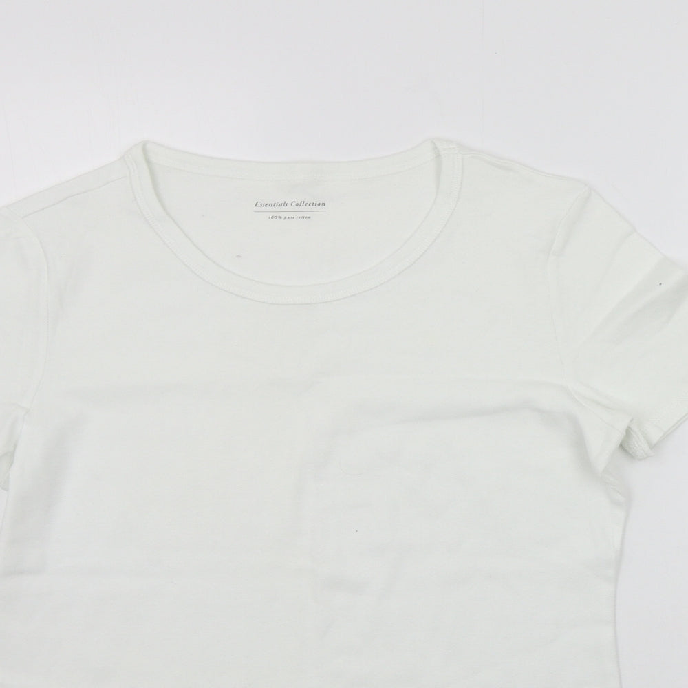 Marks and Spencer Womens White   Basic T-Shirt Size 16