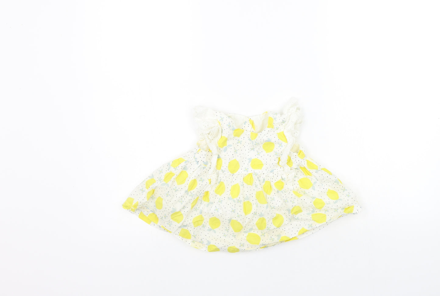 TU Girls White Geometric  A-Line  Size 12-18 Months  - lemons