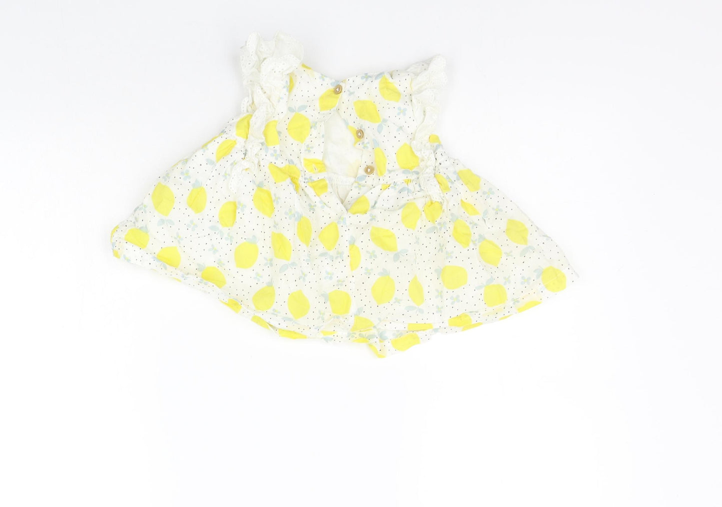 TU Girls White Geometric  A-Line  Size 12-18 Months  - lemons