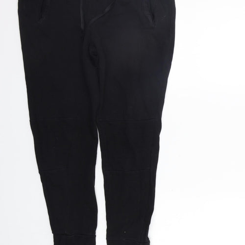 SOFT GREY Womens Black   Jogger Trousers Size 12 L24 in - washable mark