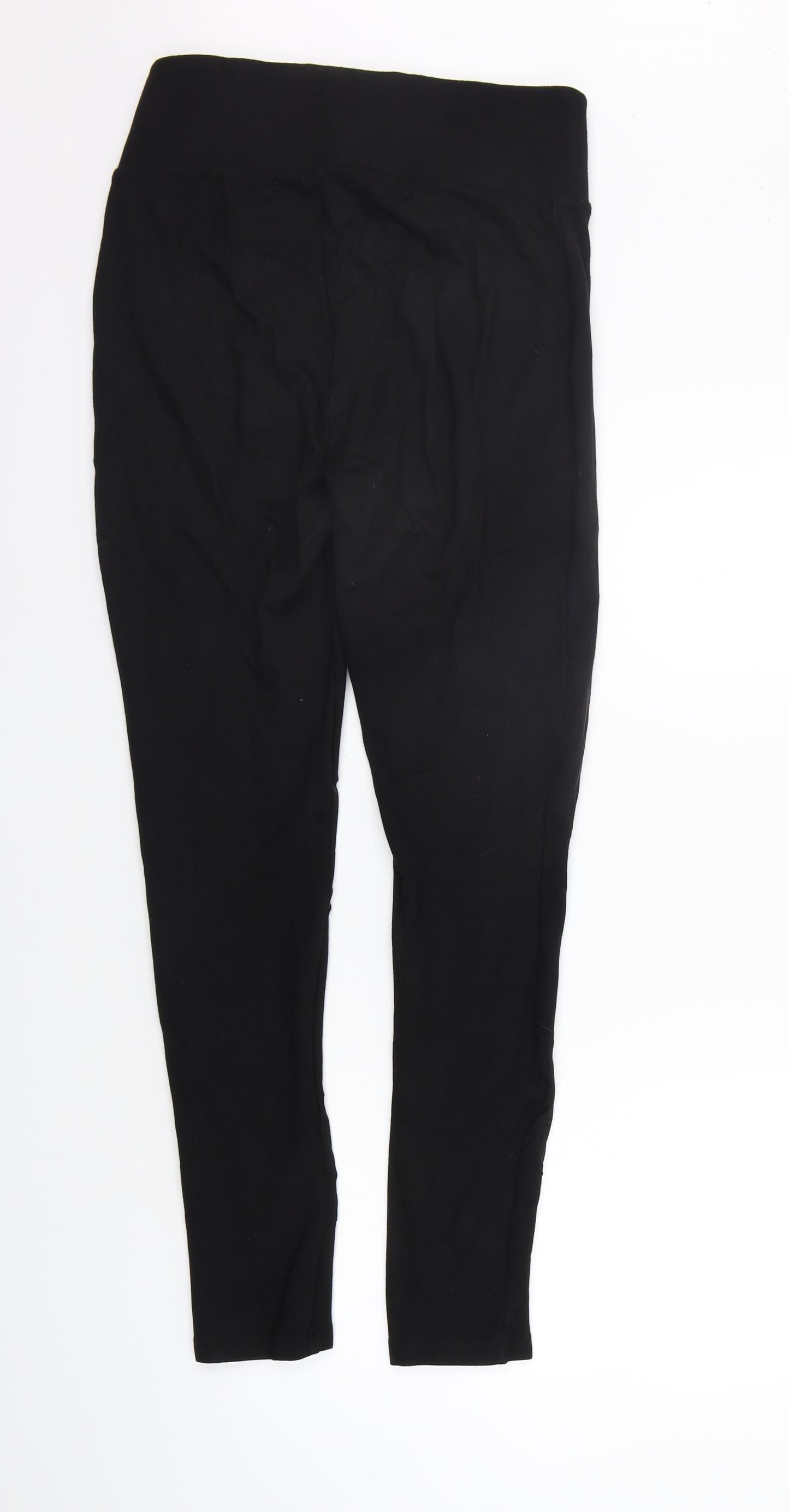 Very Womens Black Houndstooth  Jegging Trousers Size 12 L29 in - Elastic Waist Band