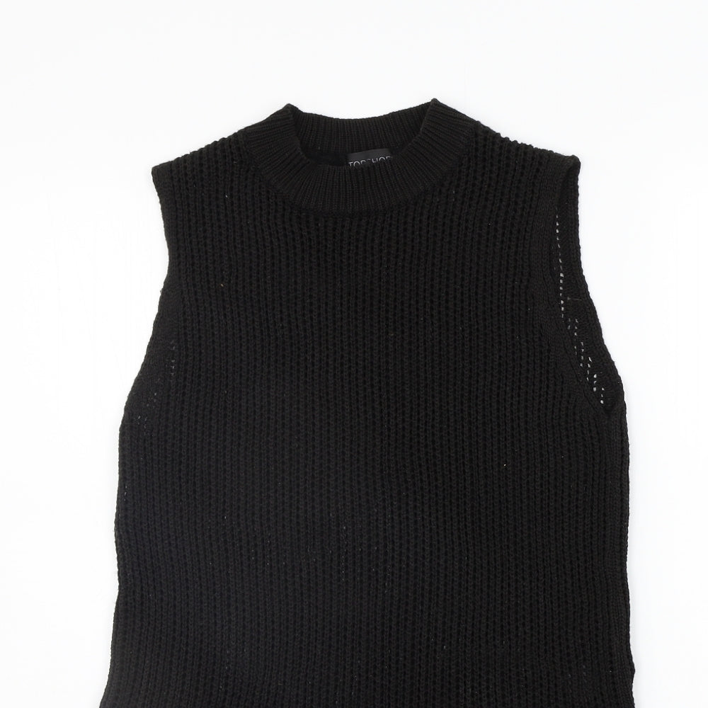 Topshop Womens Black   Jumper Dress  Size 8