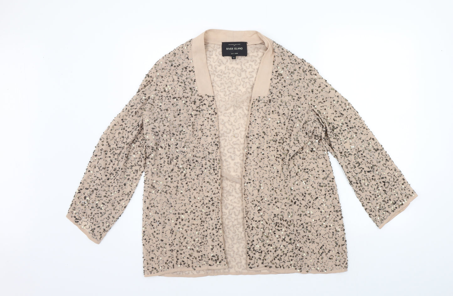 River Island Womens Beige   Cardigan Jumper Size 12